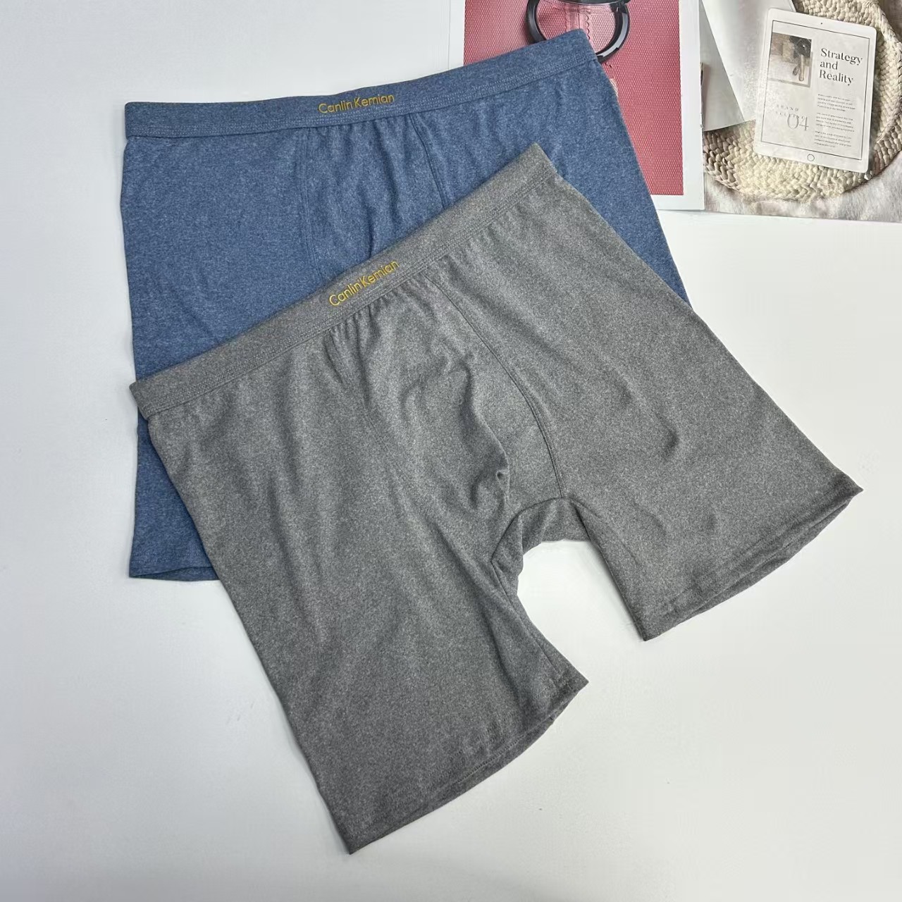 外贸出口超大码男士阳离子内裤滴胶男士平角内裤