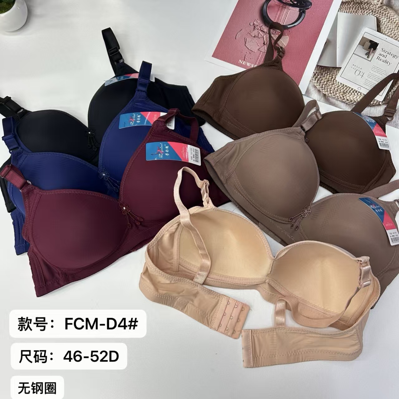 女士文胸外贸出口中东非洲大码文胸女舒适透气聚拢文胸无钢圈文胸