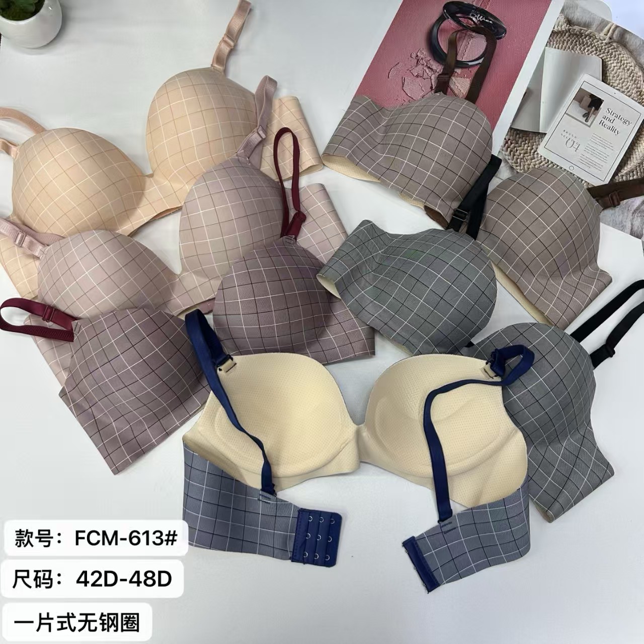 女士文胸外贸出口中东非洲女士无钢圈文胸一体式网格文胸女手掌杯