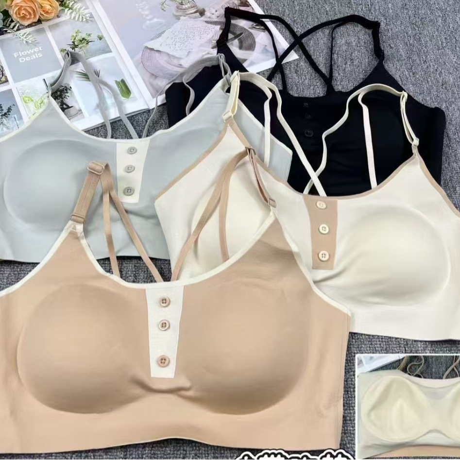 女士吊带背心外贸出口中东非洲吊带背心女士无痕运动文胸交叉肩带