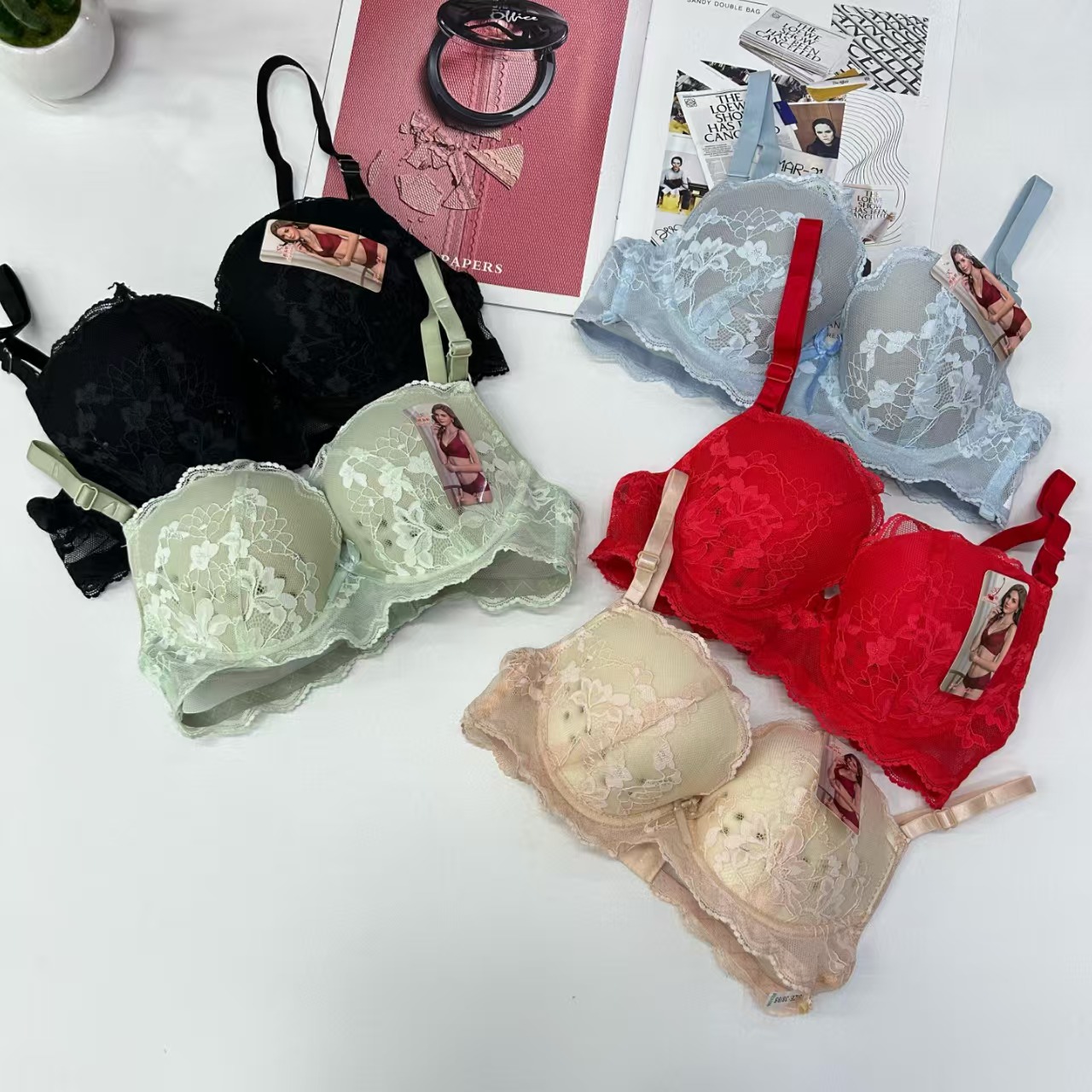 外贸出口中东非洲现货性感女士文胸内衣提拉舒适透气聚拢运动文胸