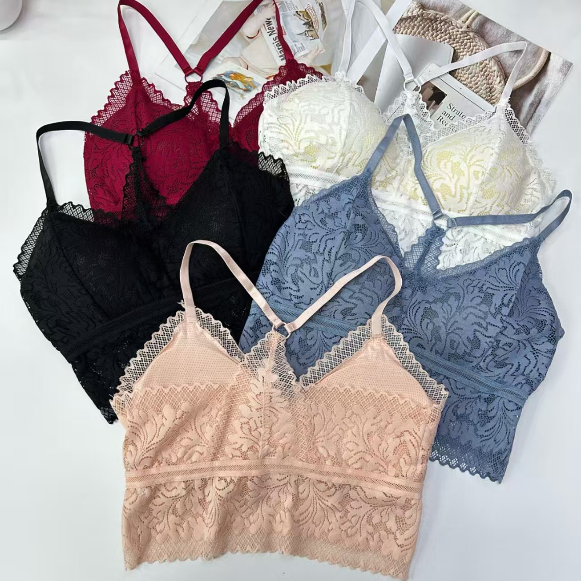 外贸出口中东非洲吊带背心法式内衣三角杯无钢圈吊带背心情趣内衣