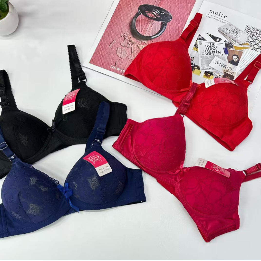 外贸出口中东非洲有钢圈文胸蕾丝杯面性感聚拢提拉舒适情趣文胸女