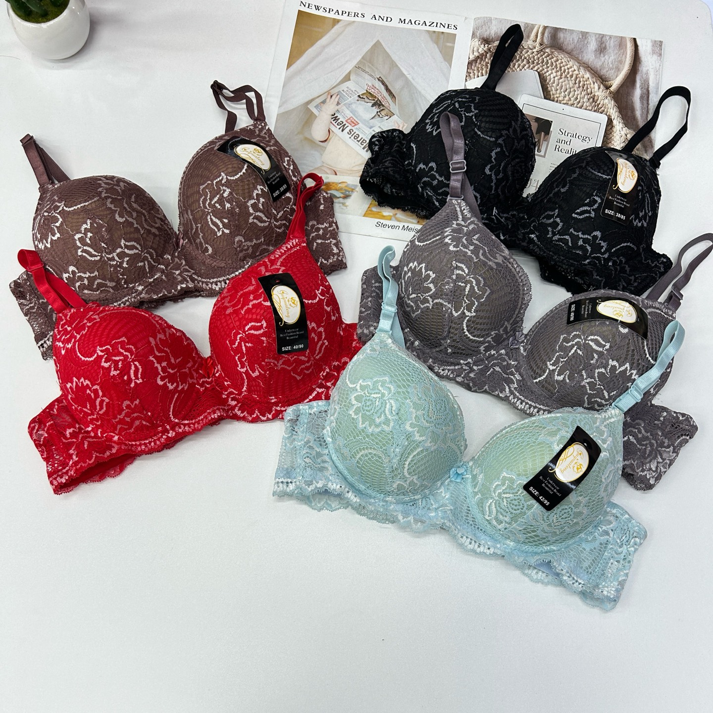 外贸出口中东非洲文胸性感聚拢提拉蕾丝刺绣装饰文胸带钢圈文胸女