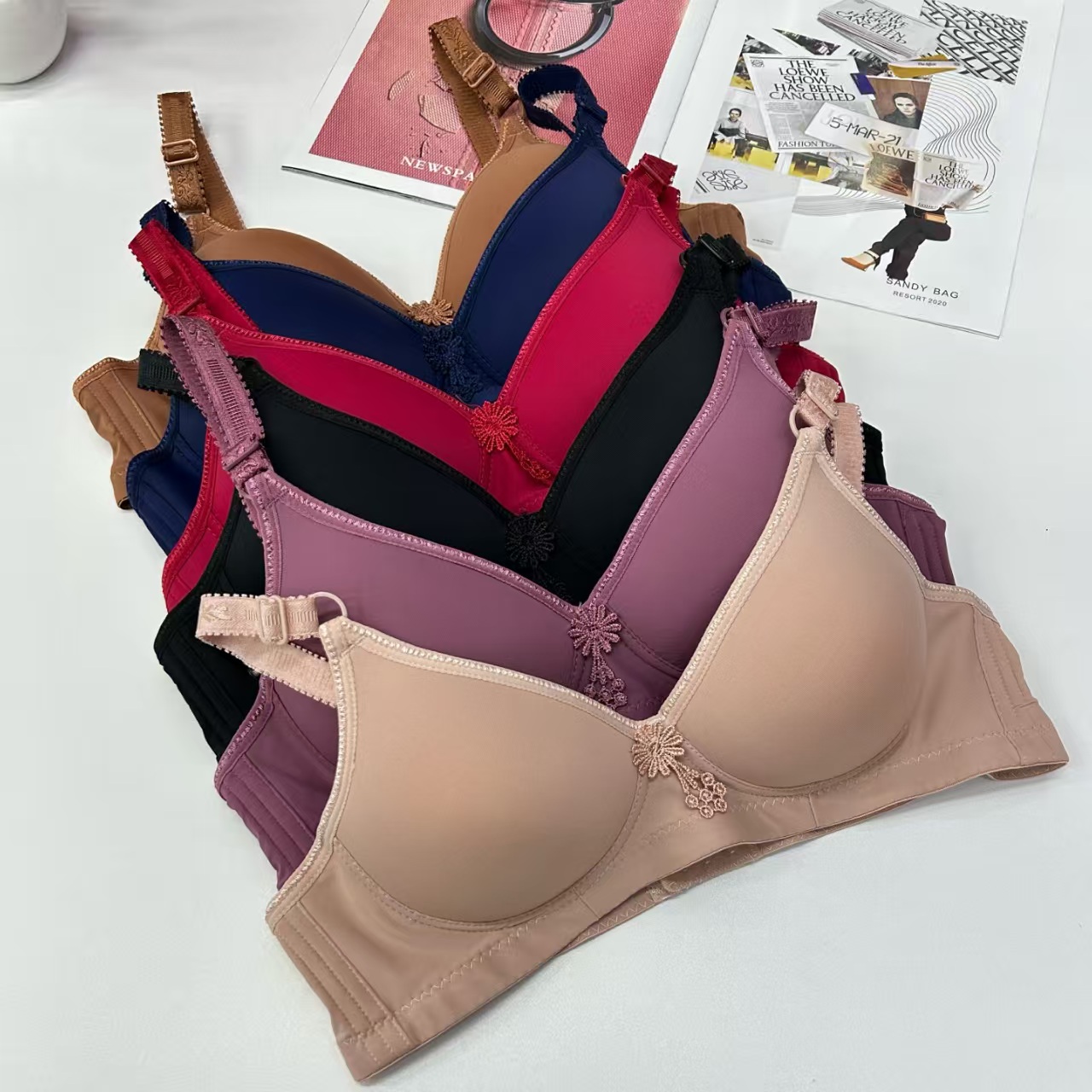 外贸出口中东非洲大码简约女士性感文胸内衣提拉聚拢舒适透气内衣