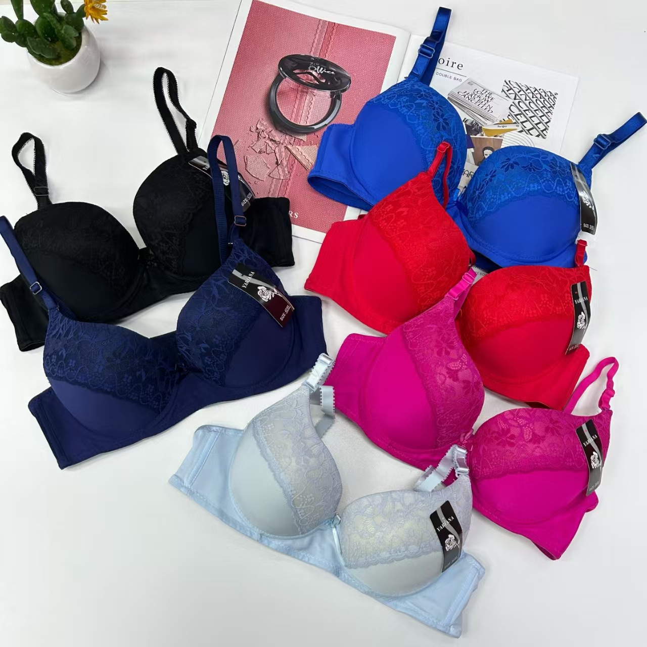 外贸出口中东非洲现货女士性感文胸内衣提拉聚拢舒适透气运动文胸