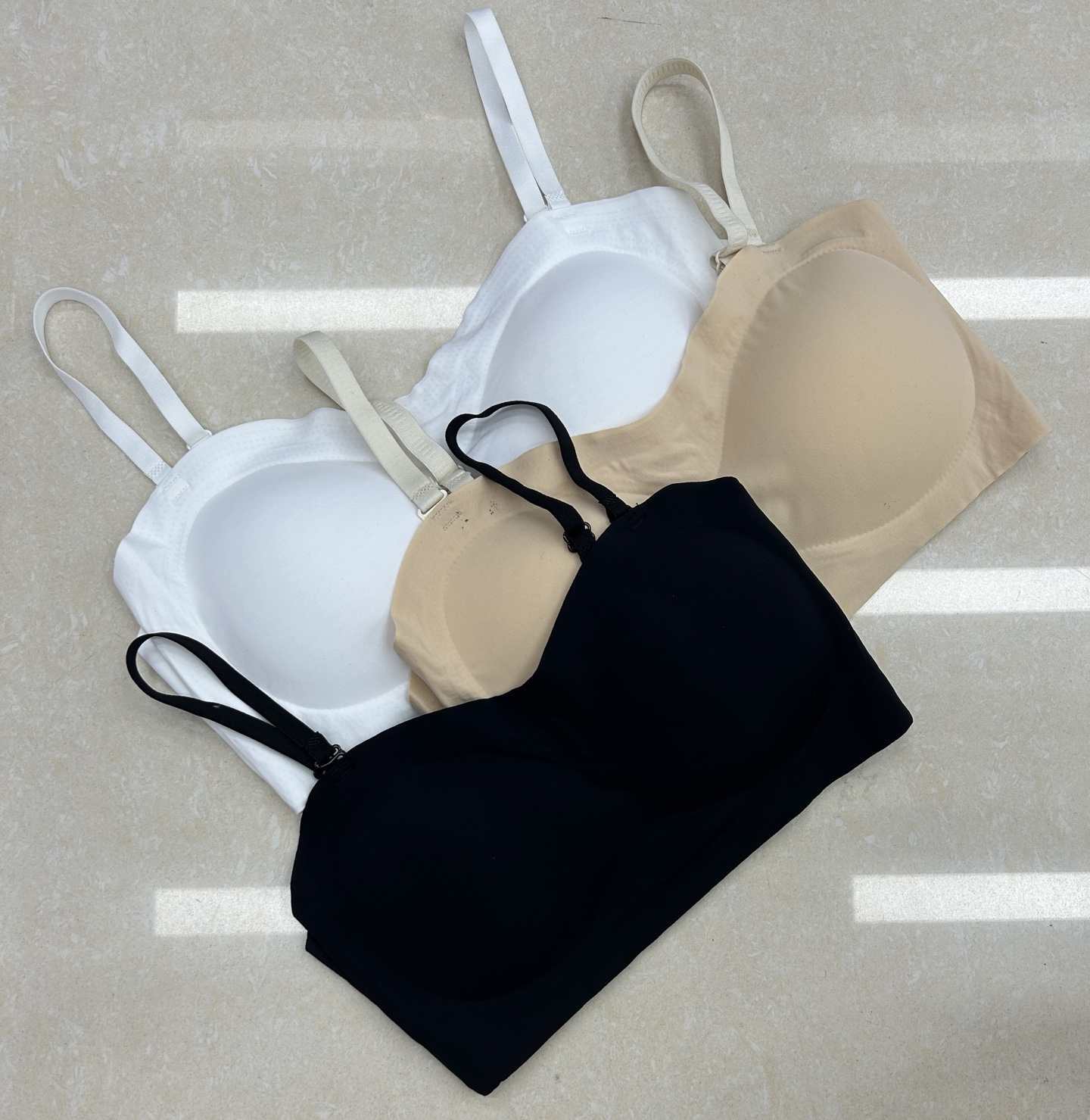 外贸出口库存内衣女聚拢文胸美背抹胸一字围裹胸无痕收副乳美背