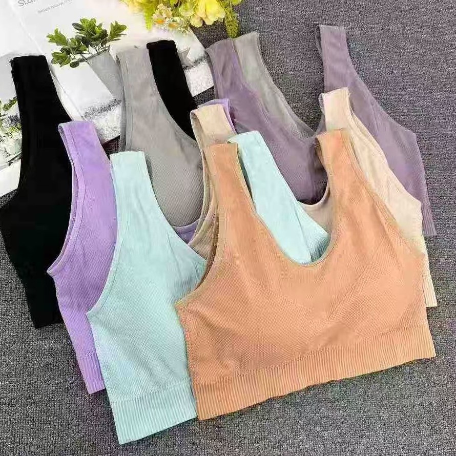 外贸出口无缝背心美背裹胸无钢圈内衣吊带背心性感女士内衣打底