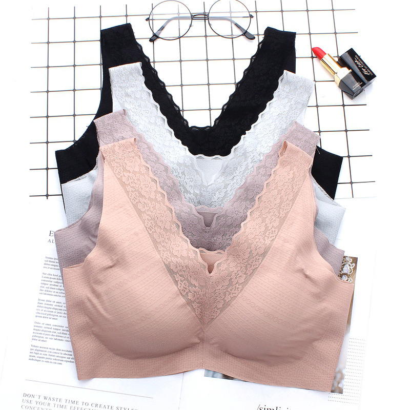 外贸出口锦纶双面美背无钢圈冰丝裸感无痕运动胸罩正反双面美背。