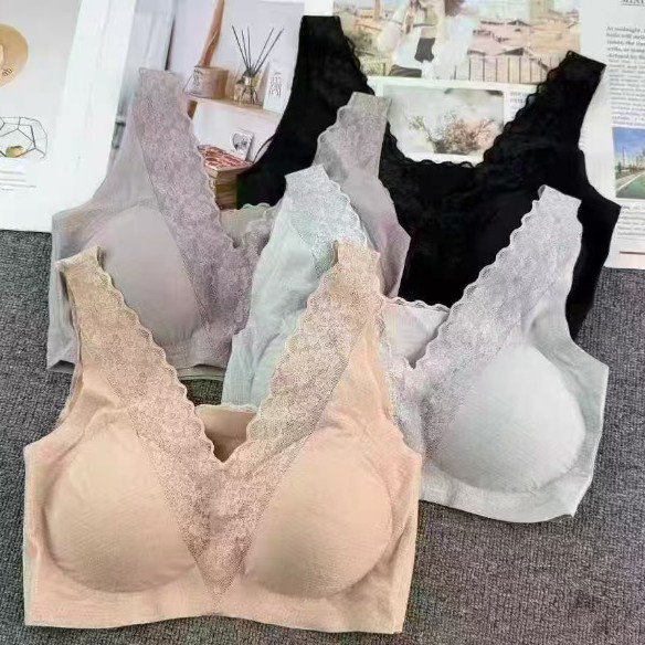 外贸出口中东库存低价舒适女士无痕文胸性感蕾丝美背运动文胸内衣