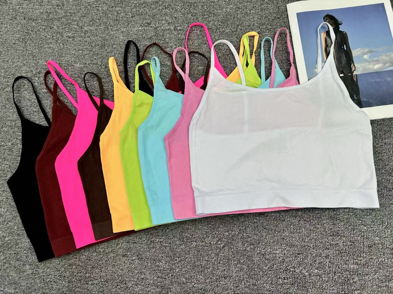 库存尾货出口中东非洲大码少女美背女士运动围杂款无钢圈少女背心