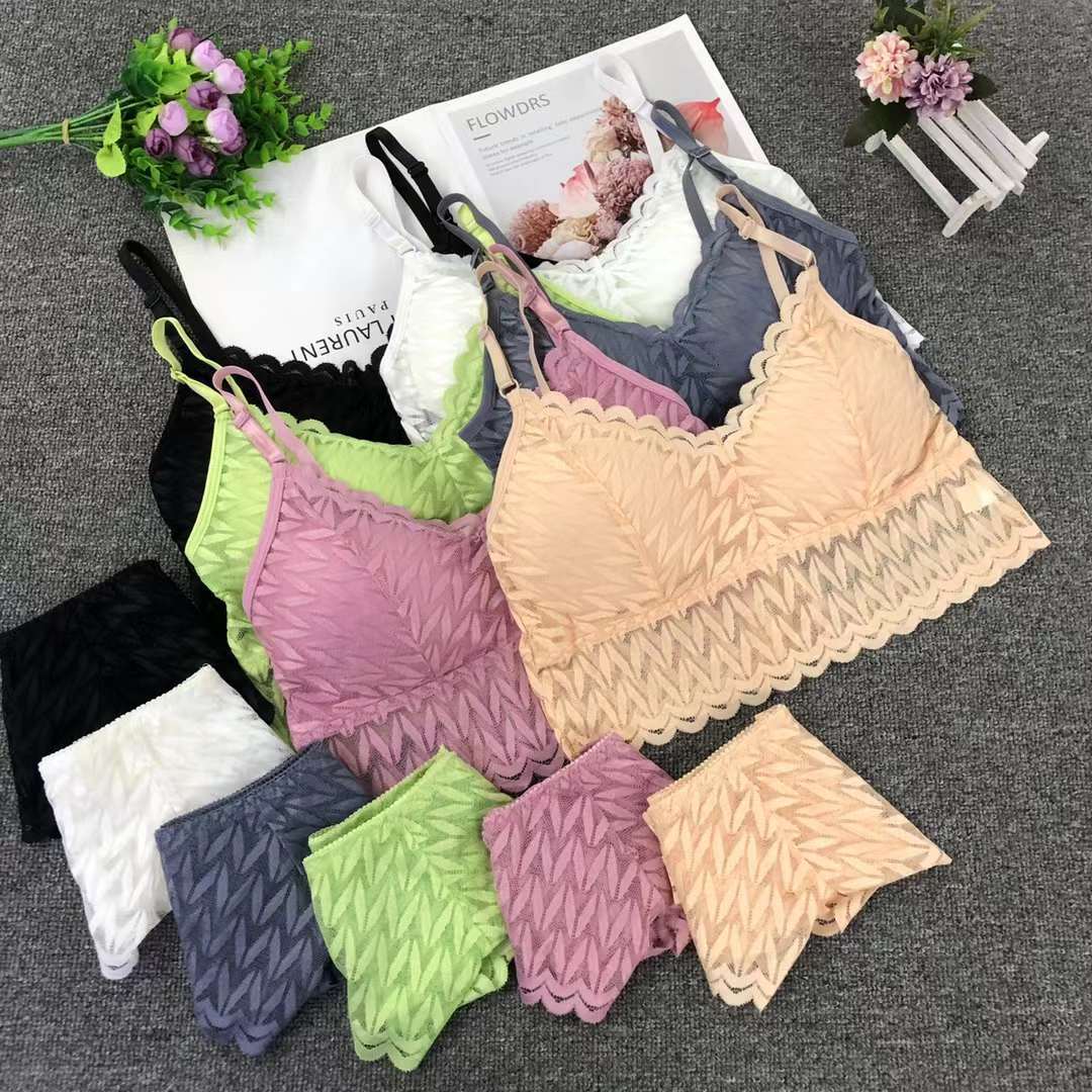 库存尾货高品质蕾丝款文胸套装女小胸聚拢上推性感美背内衣套装