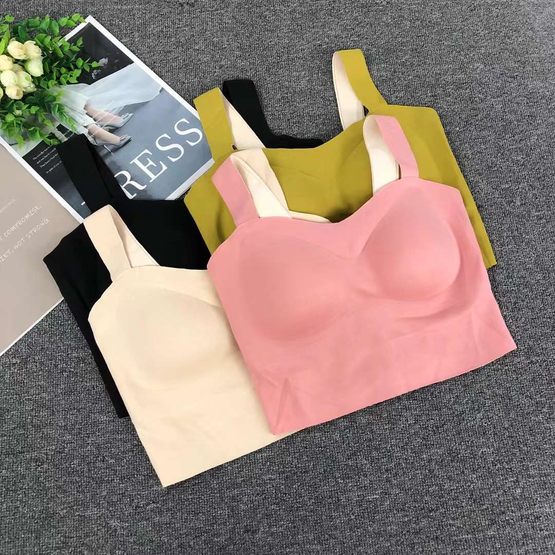 外贸无痕高弹力高品质美背女士背心无钢圈瑜伽文胸运动内衣女库存