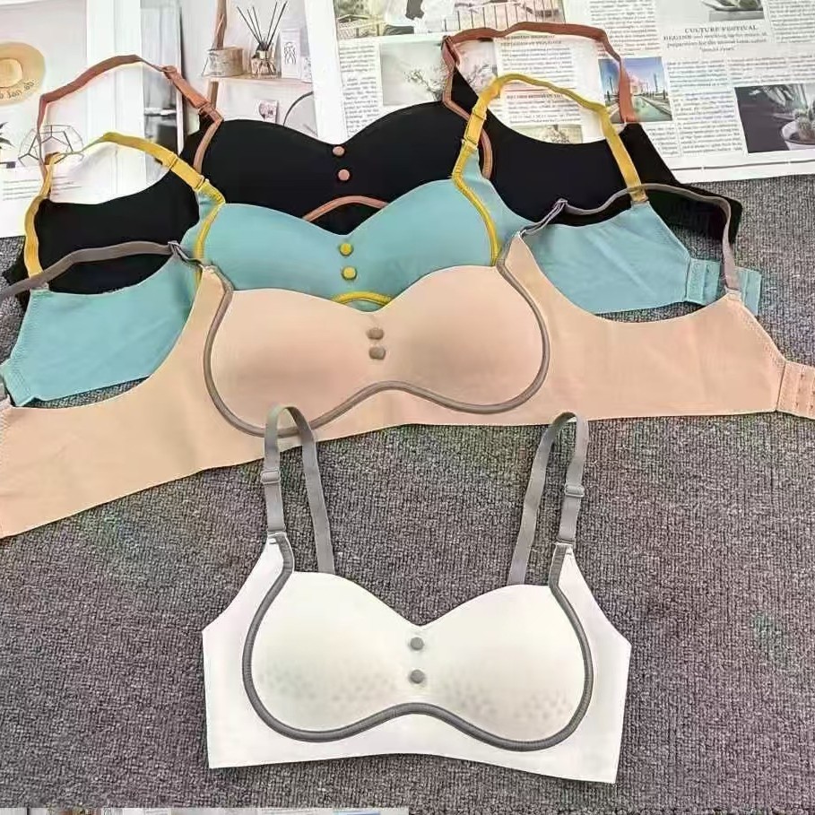 外贸低价库存抹胸无痕内衣女无钢圈乳胶舒适透气防滑小胸聚拢文胸