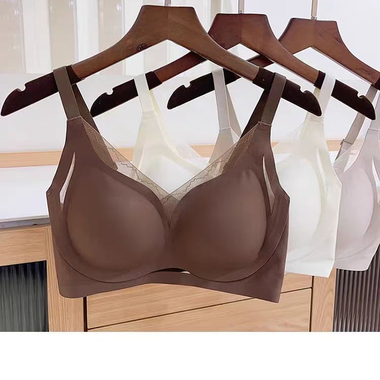 外贸出口库存批发新款防滑固定杯无痕内衣一片式女士性感抹胸文胸