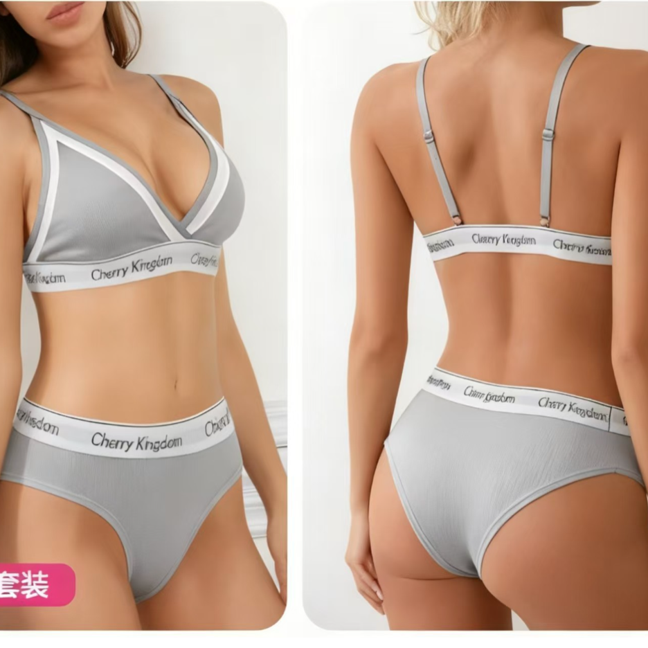 外贸出口欧美非洲深V吊带性感辣妹轻薄透气聚拢提拉美背套装