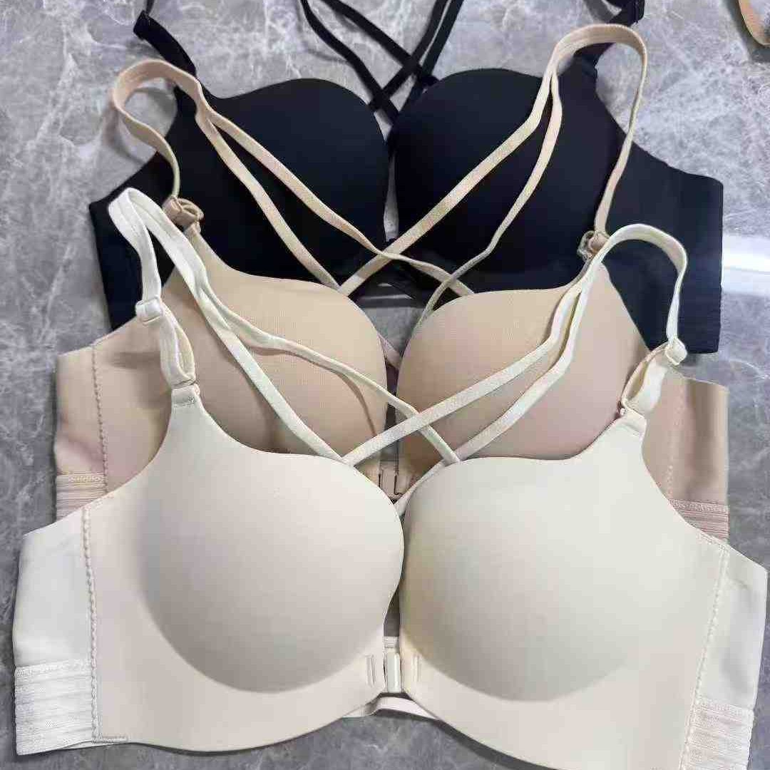 外贸出口低价库存清仓女士无痕球杯聚拢文胸前开扣少女时尚内衣