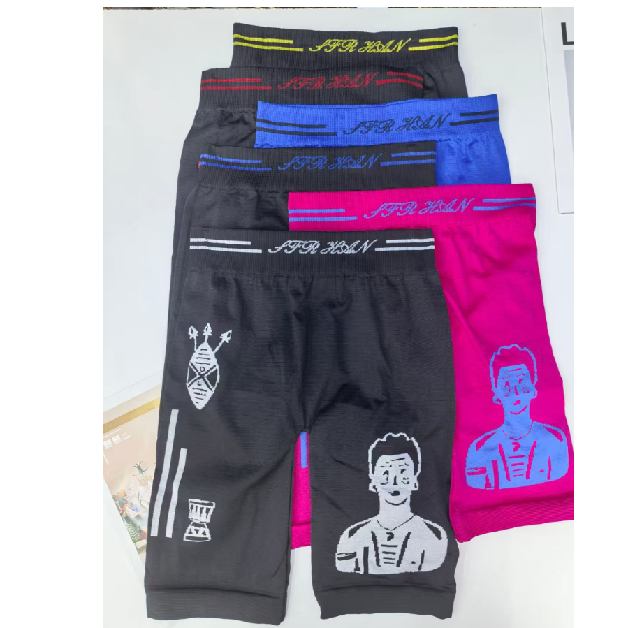 打底裤外贸出口中东非洲男士打底裤舒适透气撞色字母印花打底裤男