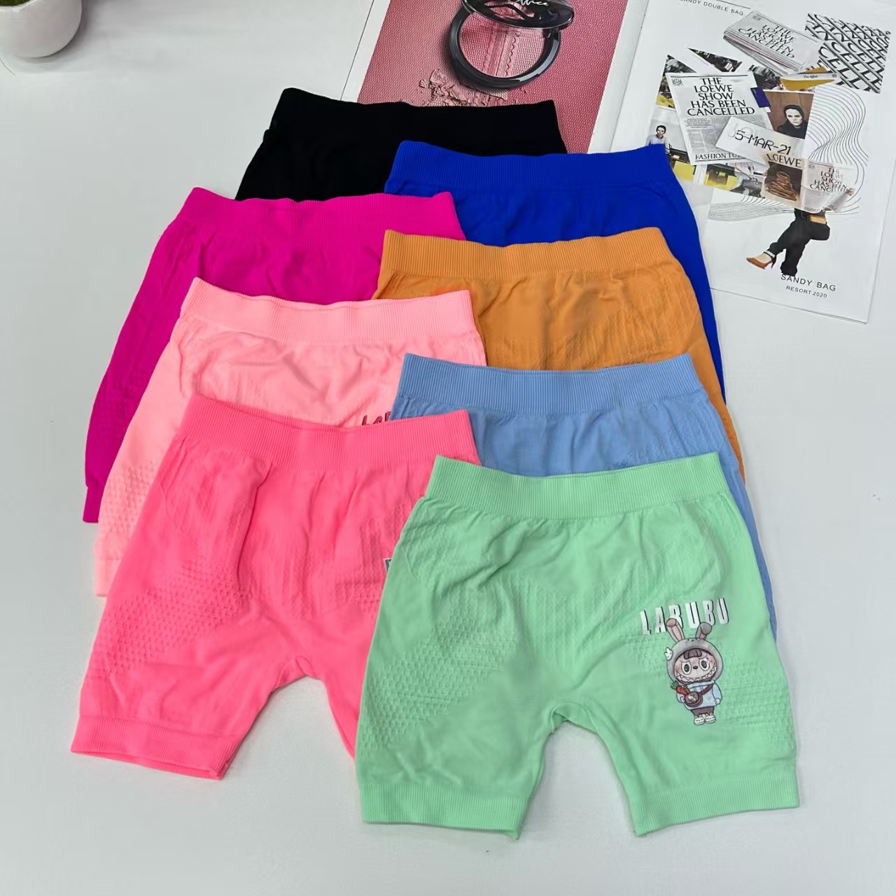 外贸出口中东非洲儿童打底裤竖型条纹腰头打底裤卡通图案打底裤