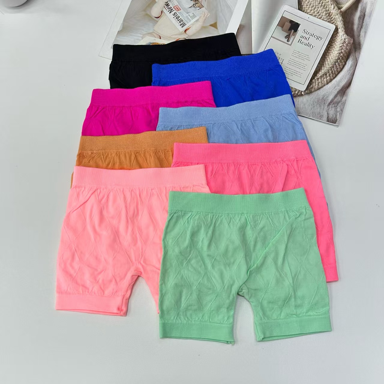 外贸出口中东非洲儿童打底裤纯色高腰菱格打底裤收腹塑身透气打底