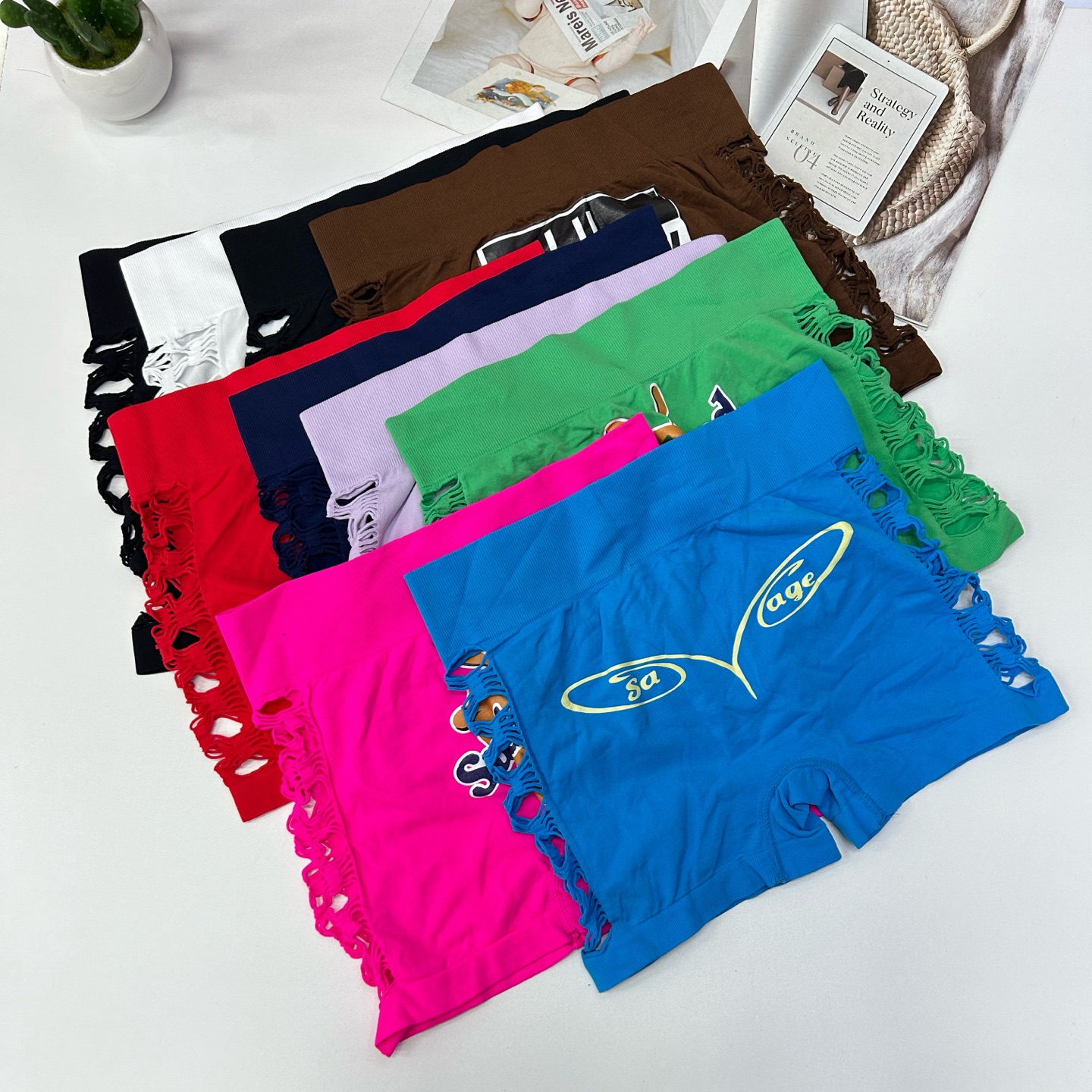 外贸出口中东非洲打底裤现货纯色印花瑜伽裤性感紧身高弹力短裤