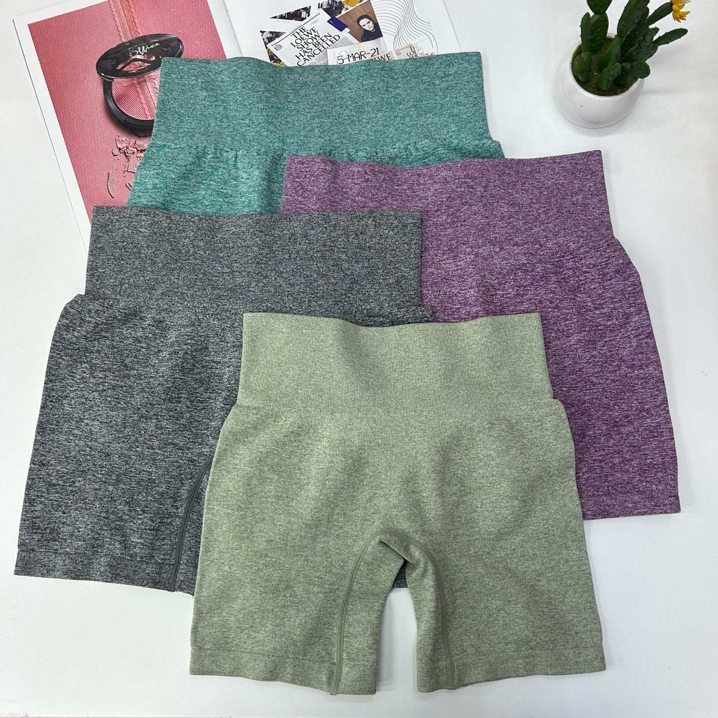 打底裤女外贸库存健身服运动短裤室内瑜伽裤训练高腰裤健身紧身裤