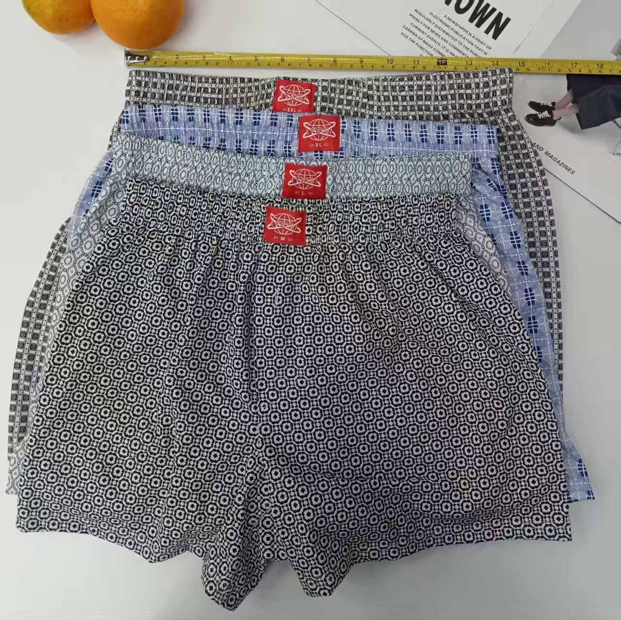 外贸出口中东非洲35棉阿罗裤男士款式平角裤潮流印花居家平角短裤