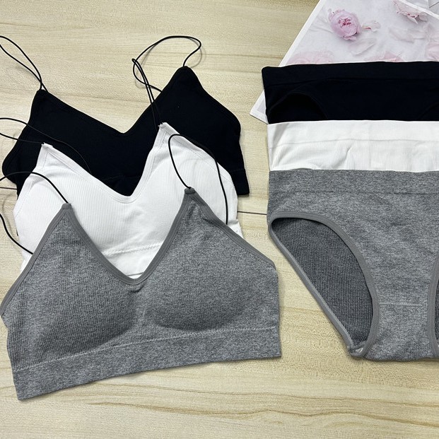 外贸出口库存低价法式性感内衣时尚吊带裹胸美背舒适透气抹胸套装