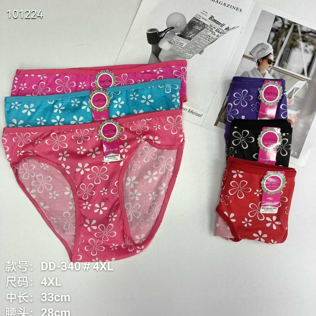 内裤彩色印花透气女士内裤中东非洲外贸热销款大码女士内裤三角裤