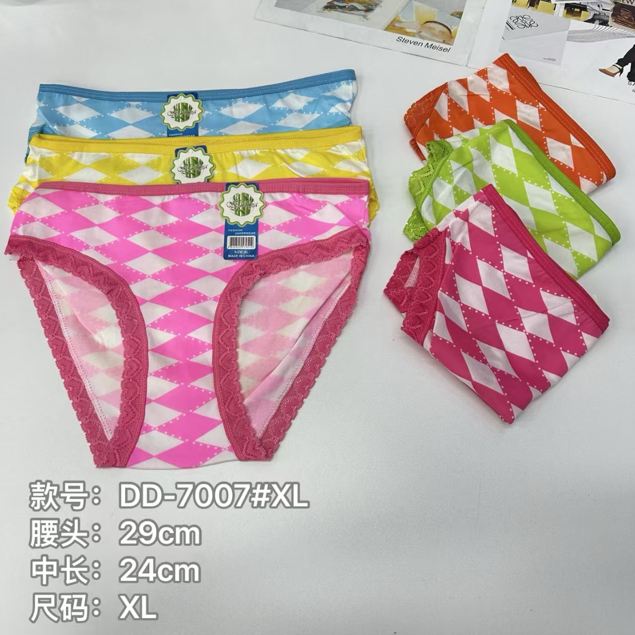 外贸内裤女士内裤牛奶丝条纹女内裤女士内裤舒适透气女三角内裤