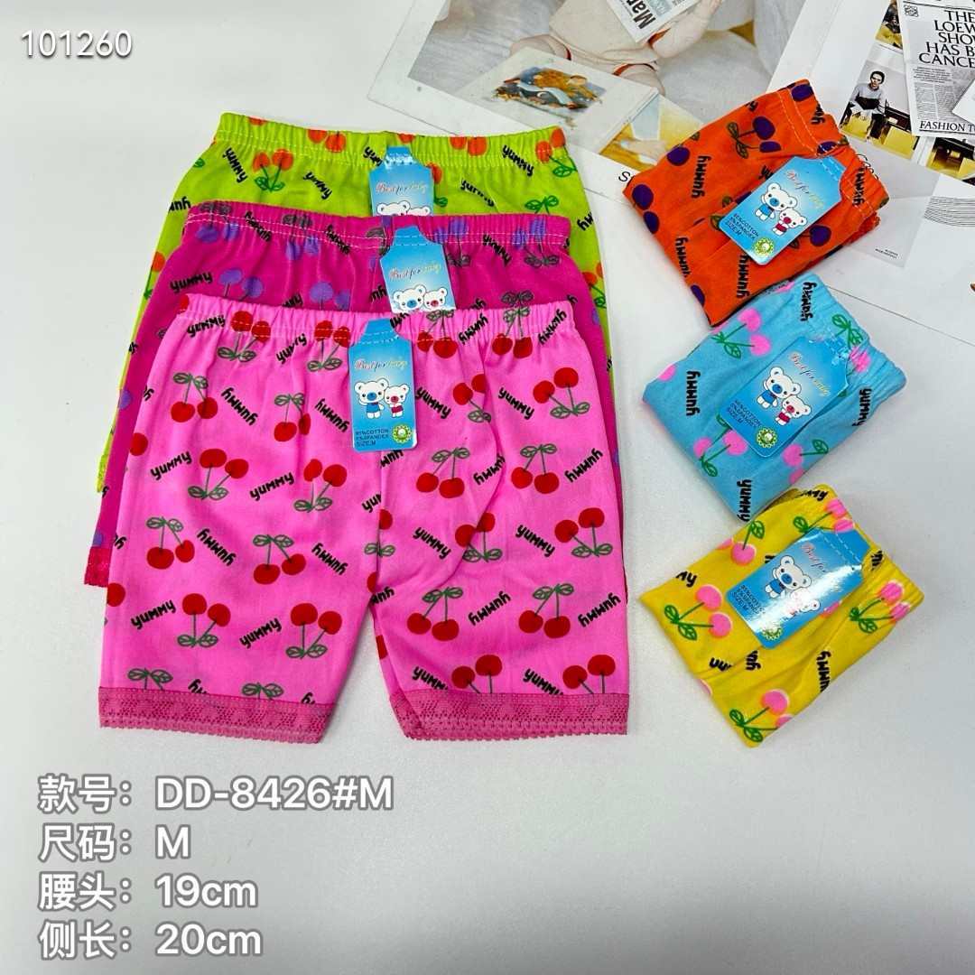 儿童安全裤女童平脚裤外贸内裤打底裤透气舒适腿裤牛奶丝印花非洲