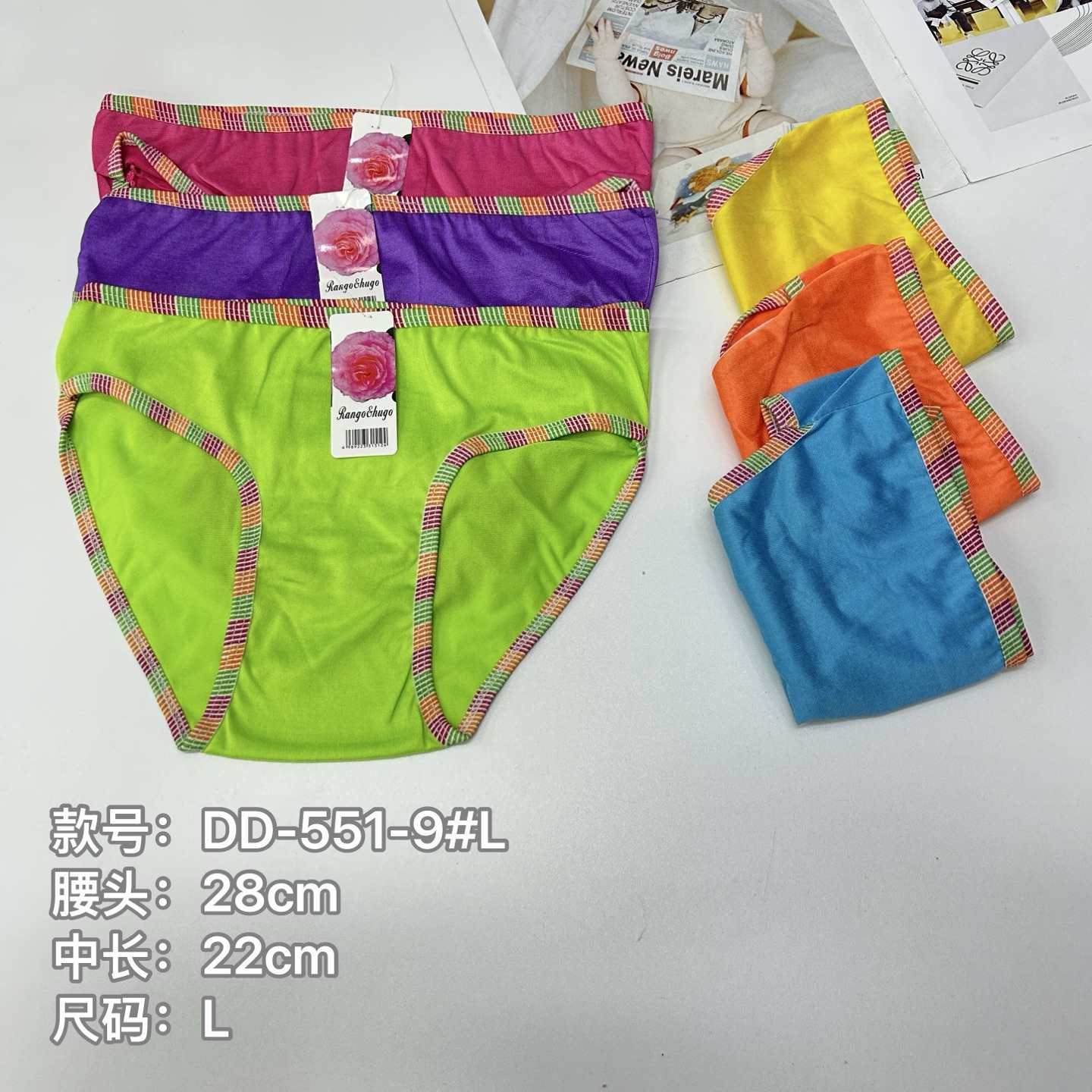 内裤舒适透气内裤女彩色印花包边三角裤牛奶丝女士内裤热销非洲