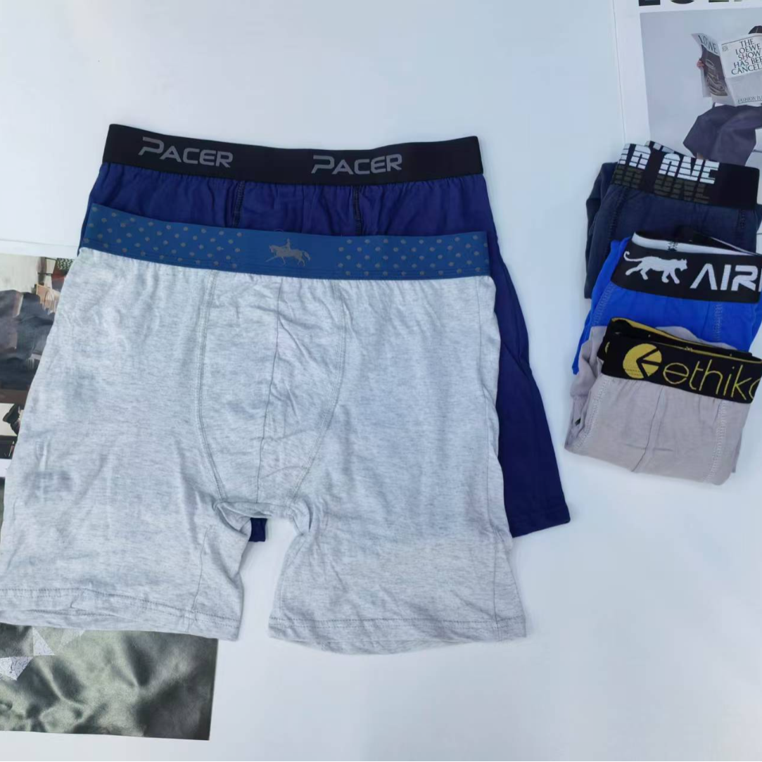 难看外贸出口中东非洲男士内裤舒适纯棉内裤撞色腰头字母印花内裤