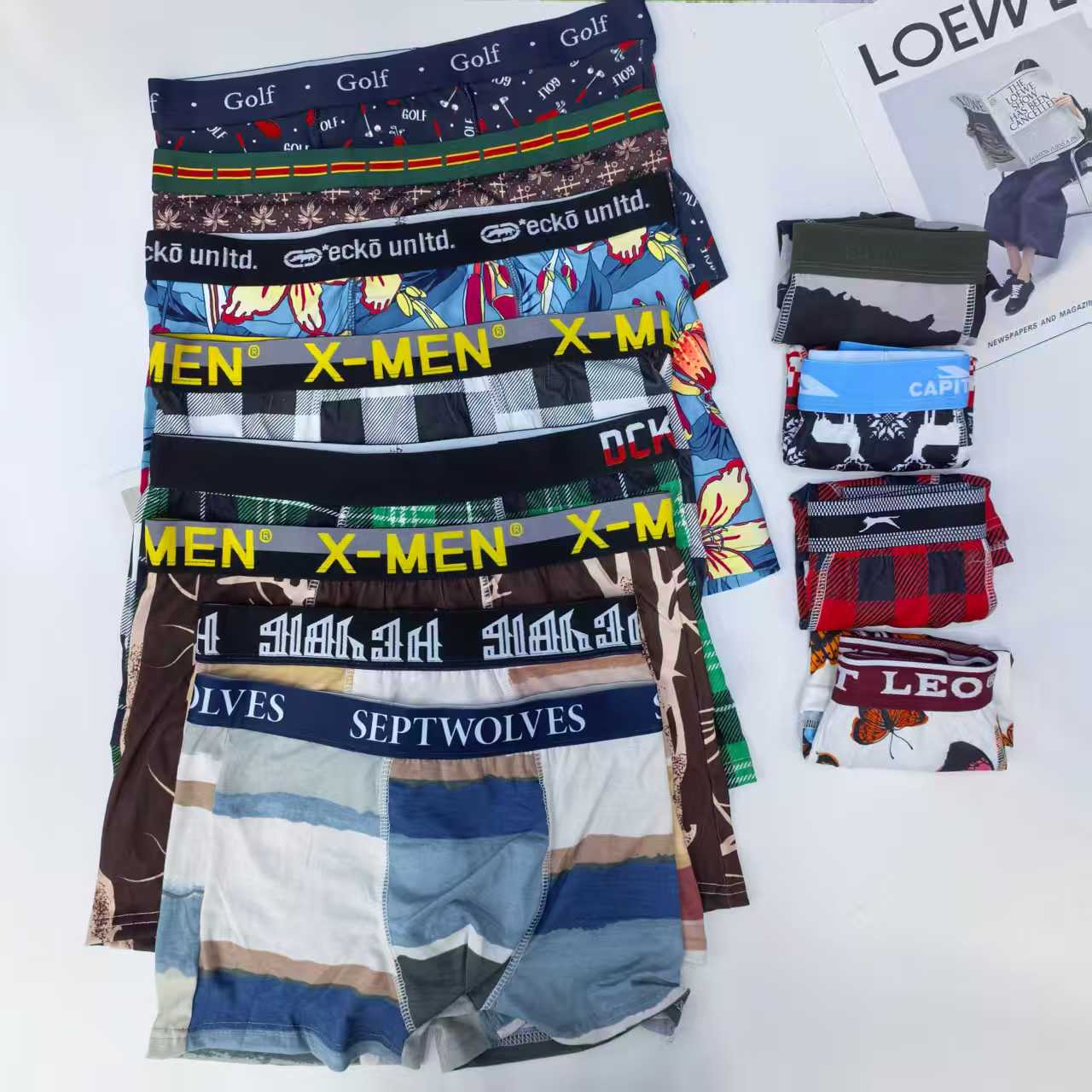 外贸出口中东非洲那是内裤舒适透气男士平角内裤彩色印花男士内裤