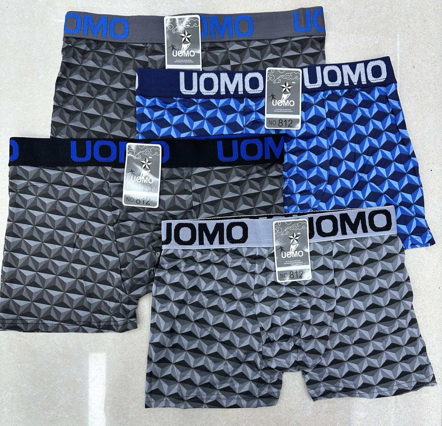 现货外贸出口男士印花四角内裤 平脚内裤舒适平角短裤可定制内裤