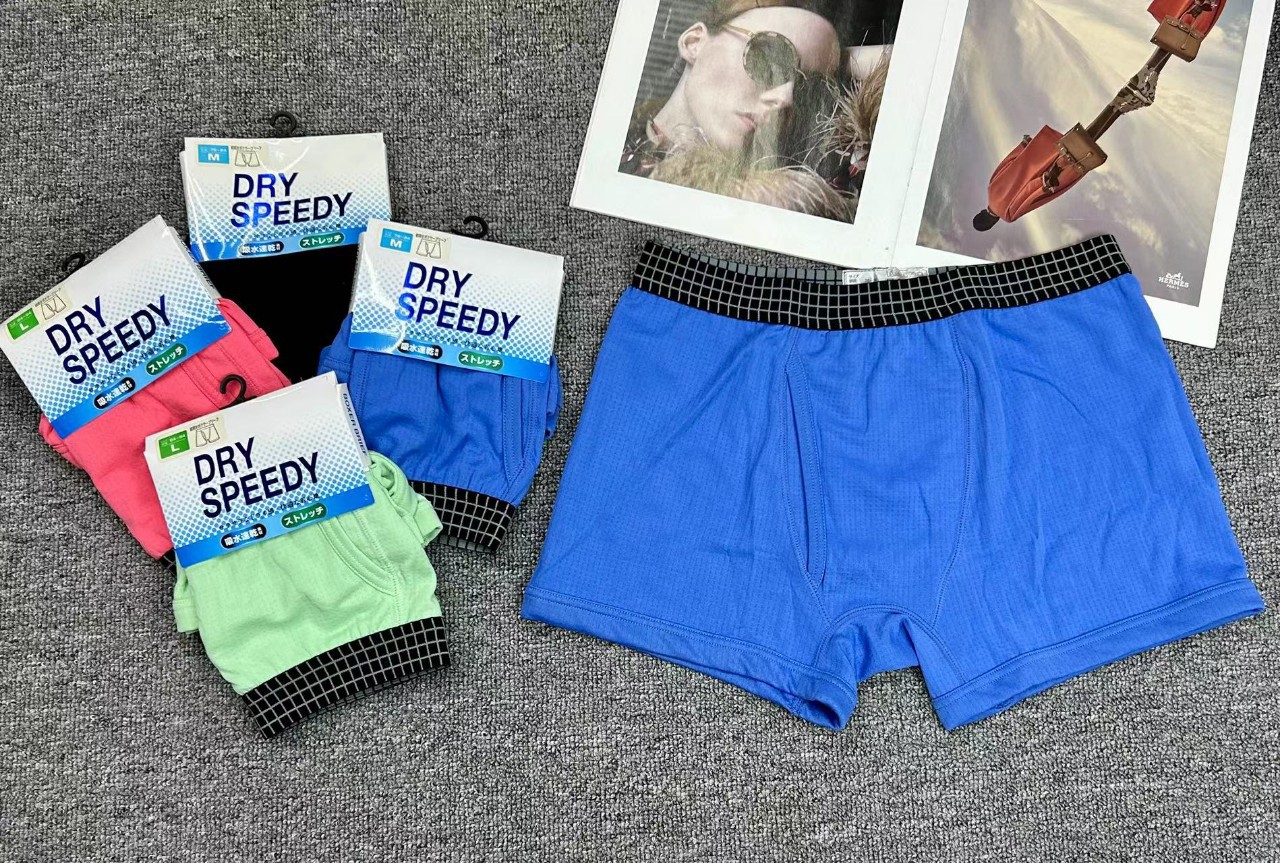 外贸出口库存男士内裤男士纯棉平角内裤时尚腰带平脚短裤头四角裤