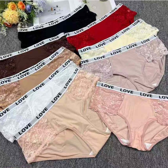 库存欧美版拼接蕾丝三角裤时尚性感女内裤诱惑低腰三角裤出口内裤