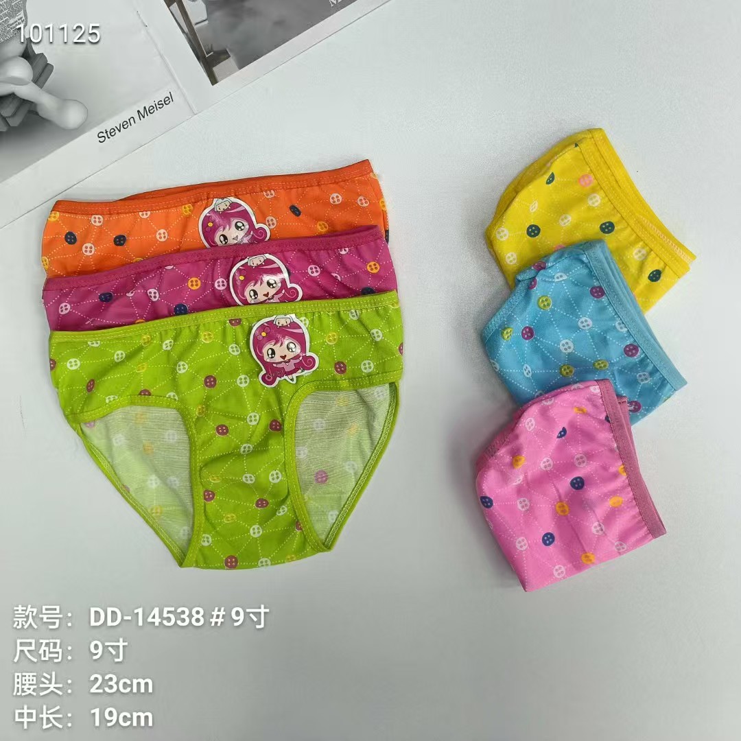 外贸品质儿童内裤 透气舒适彩色印花女士三角裤热销非洲内裤女童