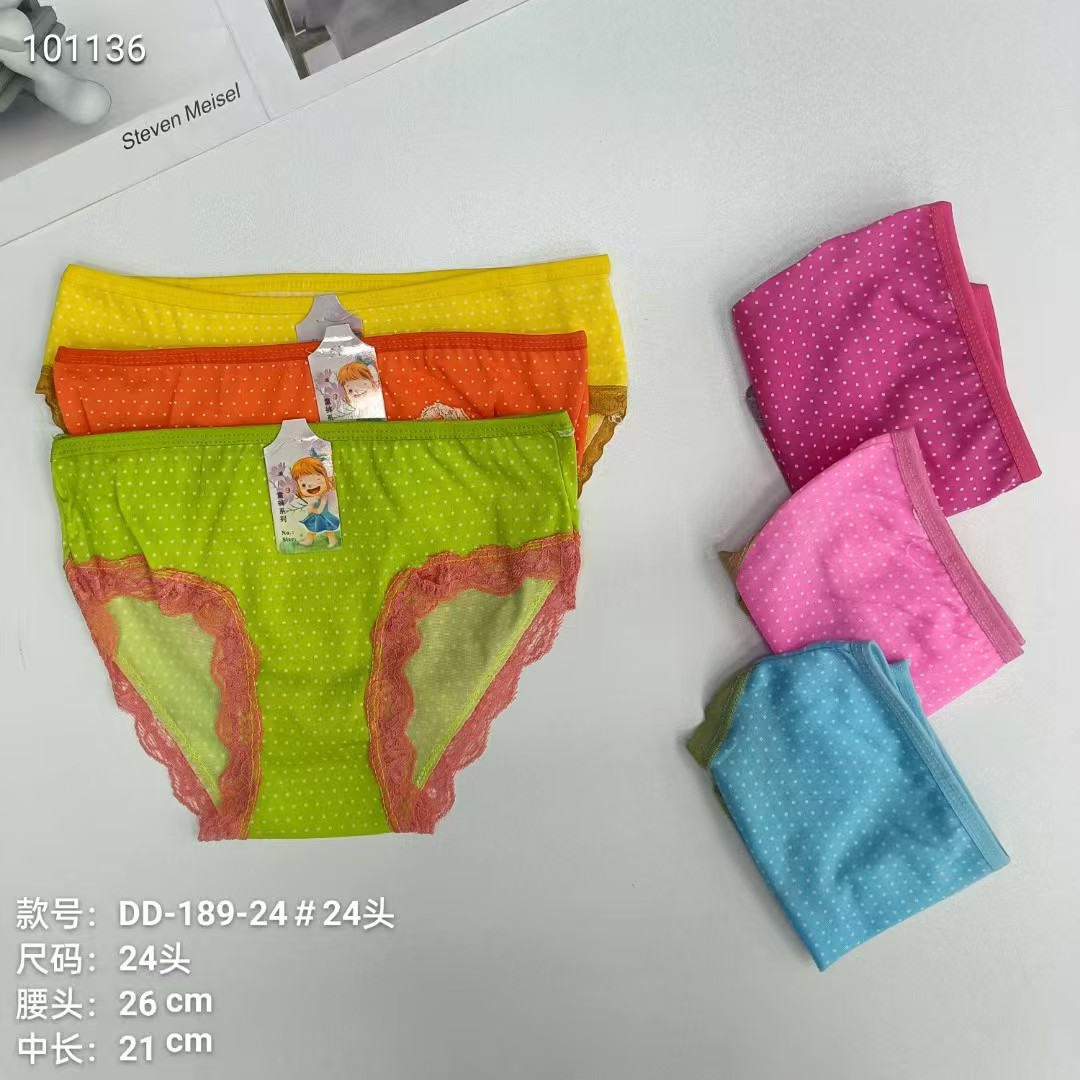 外贸内裤热销非洲儿童内裤女出口南美洲内裤舒适女童三角裤蕾丝边