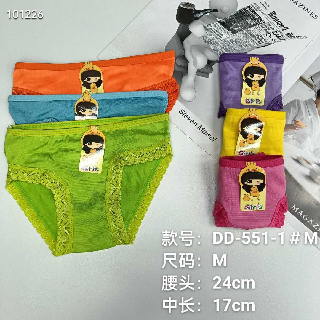 外贸出口内裤儿童内裤女舒适透气女三角裤非洲纯色蕾丝包边内裤女