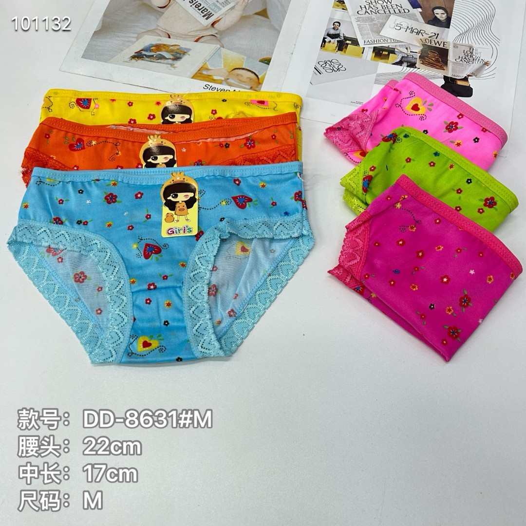 出口非洲内裤外贸女童内裤印花爱心蕾丝内裤舒适儿童内裤女便宜