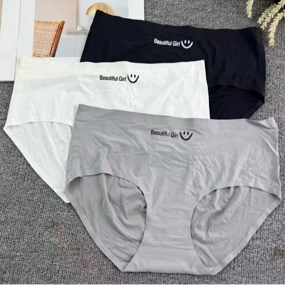 外贸出口中东非洲库存性感冰丝女士内裤一片式提拉纯色简约内裤女