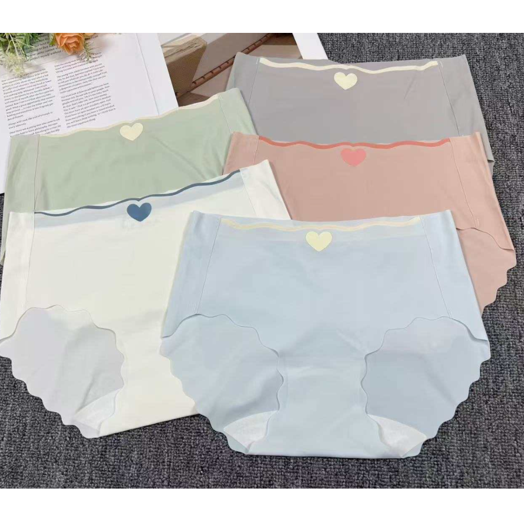 欧美外贸库存内裤女士纯色内裤印花撞色内裤腰头波浪边高腰内裤女