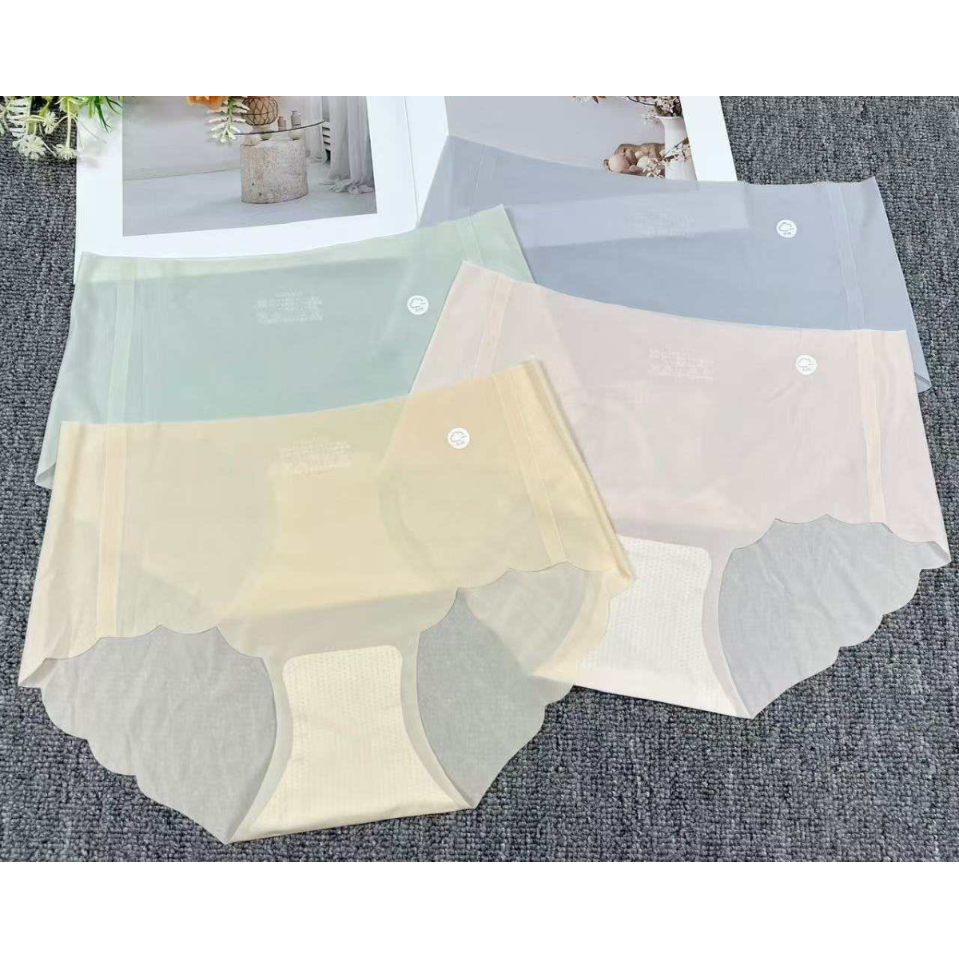 外贸出口库存情趣女士内裤超薄3D立体无痕面膜裤冰丝云朵高腰内裤