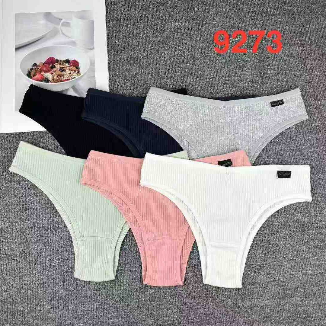 外贸出口库存欧美女性感纯棉比基尼大码纯色中腰丁裤少女棉裆内裤