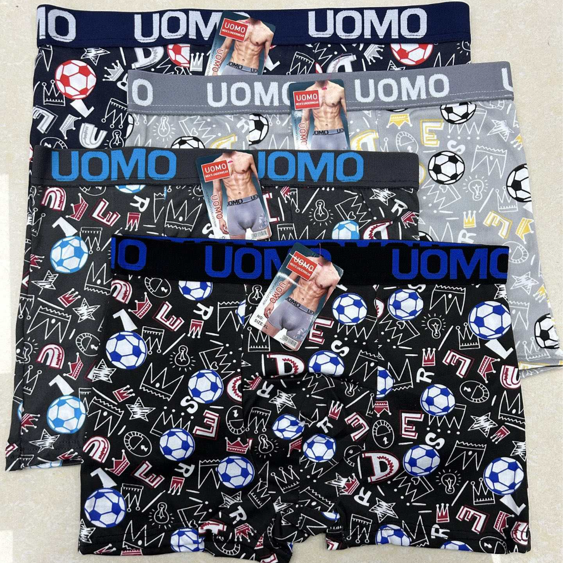 男士内裤外贸出口欧美南美印花牛奶丝内裤男士平角裤定制花型内裤