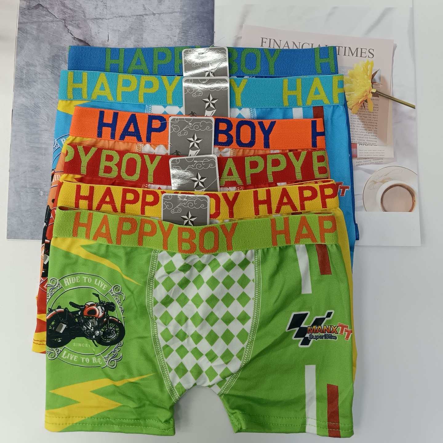 外贸出口库存冰丝二合一内裤女士平脚裤防走光学生四角底裤安全裤