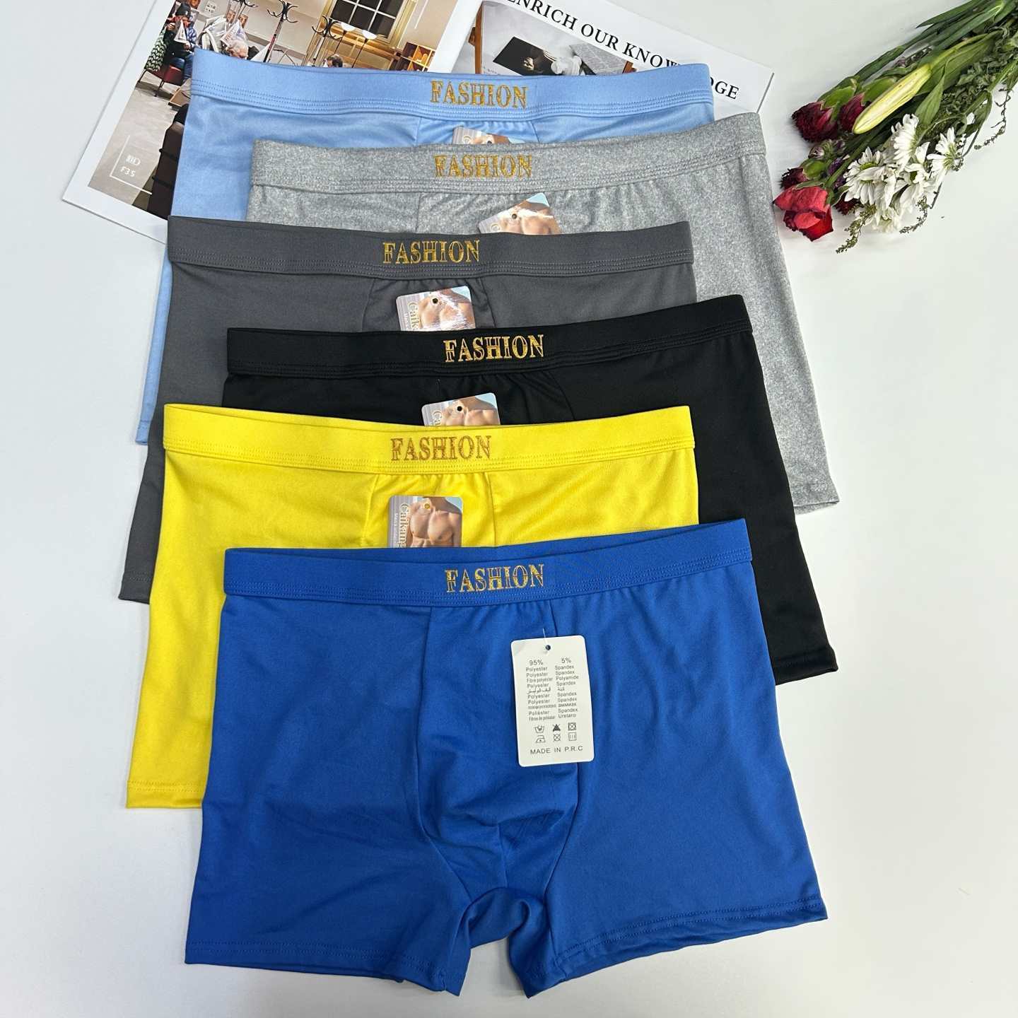 外贸出口中东南美中腰男士内裤舒适透气男士平角裤可定做男士内裤