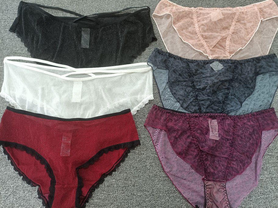 外贸混合款杂款内裤大码情趣蕾丝性感内裤女士透明镂空女三角裤头