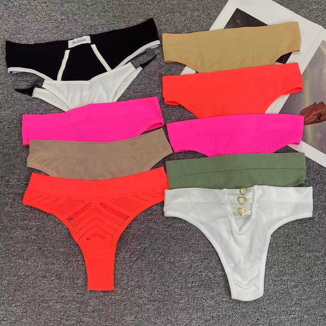 外贸尾单混合款无缝杂款内裤性感内裤女士时尚比基尼丁字裤出口